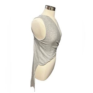 Say Anything Twisted Raw Hem Hang Back Sleeveless Top